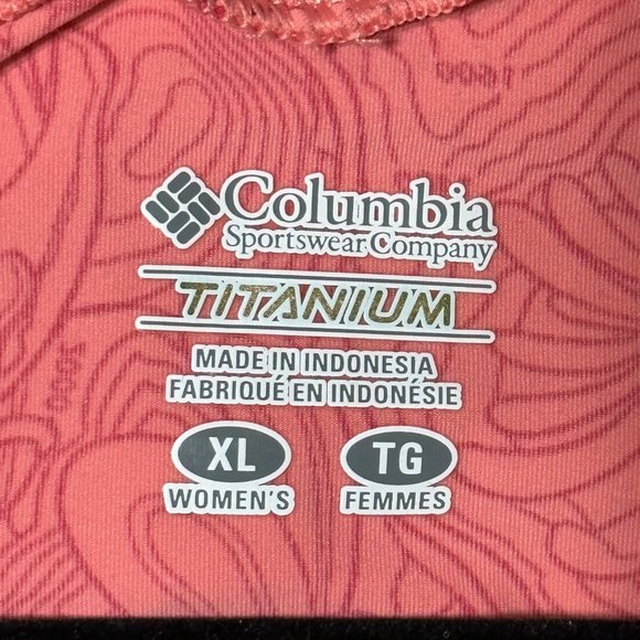 Columbia Titanium women's size XL coral floral long sleeve pullover - Picture 7 of 9